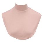 BrightGlow Takma yaka çıkarılabilir sahte balıkçı yaka kadın modal sahte şık balıkçı yaka iç turtleneck detachable Dickey Collar Faux Fake yaka kadınlar için, tek beden, Pembe., Ölçü Birimi