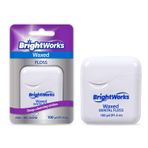 BrightWorks Diş İpi Mumlu Aromasız - 100 Yarda (4'lü Paket)