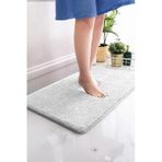 Brillahome Kaymaz Taban, Tekli Post Peluş Banyo Paspası, Kaymaz Taban 50 80 Cm 001 beyaz