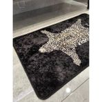 Brillant 2'li Leopar Desen 60X100 - 60X50 Banyo Paspası - Siyah