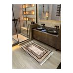 Brillant 80X120 Ölçü Eskitme Görünümlü Kaymaz Taban Kahverengi Banyo Paspası