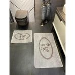 Brillant At Desen Horse Desenli 2'li Kaymaz Taban Banyo Paspas Takımı (60X100 Cm – 60X50 Cm) - Kahverengi