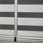 Brillant Cam Balkon Yapıştırmalı Zebra Perde (9 Renk Seçeneği) beyaz