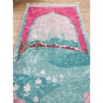Brillant Çocuk Seccadesi 50x80 cm Dini Desenli Kaymaz Tabanlı Kolay Temizlenir Pembe - 50 x 80 cm
