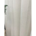 Brillant Ekru Renk Keten Görünümlü 1/3 Sık Pile Tül Perde - 220 x 255 cm