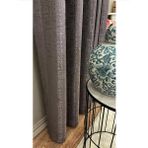 Brillant Elena Model 90x270 cm Gri Jakar Zemin Kendinden Desenli 1/2,5 Pile Fon Perde