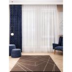 Brillant İnce Çizgili Etek Kurşunlu 1/2.5 Pile Ekru 340x255 cm Tül Perde