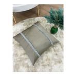 Brillant İthal Ipek (Silk) Kırlent Yastık Kılıfı Kordonlu 45X45 Yeşil