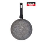 Brillant Lüks Granit Gri 28 cm Tava Yanmaz Yapışmaz Tava
