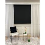 Brillant Stor Perde Kalın Kumaş (Keten) -Alüminyum Kasa Boru- - 155 x 200 cm - Siyah