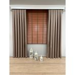 Brillant Tarçın Rengi %100 Orijinal Ahşap Jaluzi Perde 50 mm Ofis Modern ve Tüm Mekanlar - 100 x 260 cm