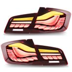 Brilluxa Full LED kuyruk lambaları, dinamik arka lamba sıralı dönüş sinyali, 5 Seri F10 M5 2010-2016 ile uyumlu, otomatik fren ışığı montajı değiştirme (Red)