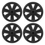 Brilluxa tekerlek göbeği kapağı, 19 inç jant koruyucusu kapak 2021-2024, hubcap kapak seti, tekerlek süslemesi kalkan ile uyumlu (Frosted Black)