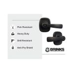 Brinks Push Pull Döner Kapı Kilitleri Alwood Giriş Kolu, Bronz, 23013-150 - standart