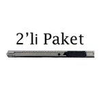 Brio Maket Bıçağı Cam Filmi Uygulama Metal 9 Mm 2'li Paket Gri