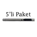 Brio Maket Bıçağı Cam Filmi Uygulama Metal 9 Mm 5'li Paket Gri