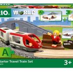 BRIO World – 36079 Starter Seyahat Tren Seti | 3 yaş üzeri çocuklar için 22 parçalı ahşap oyuncak tren seti