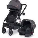 Brion Mila 4 in 1 Çift Yönlü Travel Sistem Bebek Arabası Siyah Füme