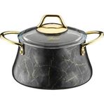 Brioni Marble 20 cm Siyah Derin Tencere