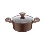 Brioni Prostone 28 cm Kahverengi Granit Derin Tencere