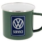 BRISA VW Collection – Volkswagen büyük emaye kahve çayı, kapuçino fincanı, kamp ve dış mekan için kupa (500 ml/VW servisi/gri)