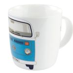 BRISA VW Collection - Volkswagen Büyük Seramik Kahve Çay Cappuccino Fincanı T2 Bulli Bus Tasarımında (Otobüs Ön/Mavi)