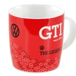 BRISA VW Collection - Volkswagen Golf GTI kahve çay fincanı mutfak, atölye, ofis için - kamp aksesuarı/hediye fikri/hatıra (motif: GTI The Legend/370ml/kırmızı)
