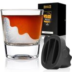 Brisked Viski Kama Cam Seti | Eski Moda Viski | Bourbon ve Scotch İçmek İçin En İyi Aksesuarlar ve Hediyeler | Erkekler için Mükemmel Viski Hediyeleri