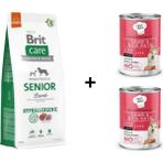 Brit Care 12 kg Hypo-Allergenic Tüm Irklar Için Kuzulu ve Pirinçli Yaşlı Köpek Maması + 2x400 gr Chefs Choice Kuzulu Pirinçli Ezme Yetişkin Köpek Konseve Maması