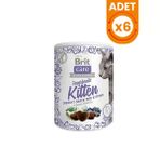 Brit Care 6x100 gr Süper Fruits Hindistan Cevizli ve Yaban Mersinli Yavru Kedi Ödül Maması