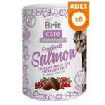 Brit Care 6x100 gr Süper Fruits Somonlu Kedi Ödül Maması
