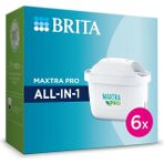 Brita Maxtra Pro All-In-1 Yedek Su Arıtma Filtresi, 6’lı - Beyaz - 400 ml