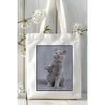 British Shorthairt Kedi Baskılı Bez Çanta Omuz Çantası Kişiye Özel Model 5