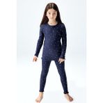 Brix Kız Çocuk Fitilli Taytlı Takım Lacivert Renk - 0-Lacivert - 7 - 8 Yaş