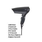 BRİZ BR120 Çift Kademeli 1200 Watt Saç Kurutma Fön Makinesi