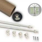 Briz Perde Cubugu 40 - 60 Cm 2 Lı Paket Ayarlanabilir Aluminyum Kapi Pencere Briz Cubugu