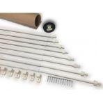 Briz Perde Cubugu 40 - 60 Cm 8 Lı Paket Ayarlanabilir Aluminyum Kapi Pencere Briz Cubugu