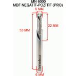 Brk 6mm Negatif Pozitif (Pr0) Karbür Freze Ucu