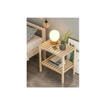 BRK Design Ahşap Komodin Yatak Odası Yan Sehpa Çok Amaçlı Ayaklı Raf