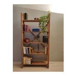 BRK Design AHŞAP Masif Doğal Ahşap 5 Raflı Çok Amaçlı Kitaplık BOYALI CEVİZ