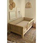 BRK Design Ayaklı Montessori Çocuk Yatağı – Doğal Ahşap - 100 x 200 cm
