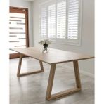 BRK Design Brk Desıgn Kütük Doğal Ahşap Ayaklı Masa - 80X150