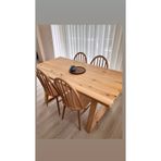 BRK Design Doğal Çam Aağaç Ahşap Ayak Mutfak&Yemek Masası 120x80