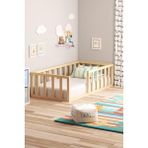 BRK Design Montessori Çocuk Yatağı – Doğal Ahşap - 120 x 200 cm