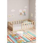 BRK Design Montessori Çocuk Yatağı – Doğal Ahşap Yer Yatağı - 70 x 130 cm