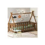 BRK Design Montessori Ev Çatılı Kapılı Yatak