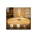 BRK LİGHTİNG 25 Metre Günışığı 3 Çipli Şerit Led Hortum Led Aydınlatma Dış Mekan Su Geçirmez Yapışkanlı Hortum