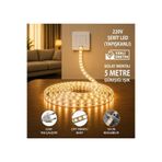 BRK LİGHTİNG 5 Metre 220 Volt Günışığı Yapışkanlı Hortum Şerit Bahçe Havuz Ağaç Aydınlatma Işık