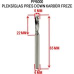 Brk Pleksiglas Pres Down Karbür Freze 6 mm