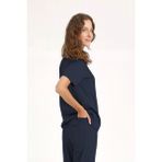 BRL Üniforma Tek Üst Likralı Unisex Doktor ve Hemşire Cerrahi Forması Lacivert | Medizip - 2XS